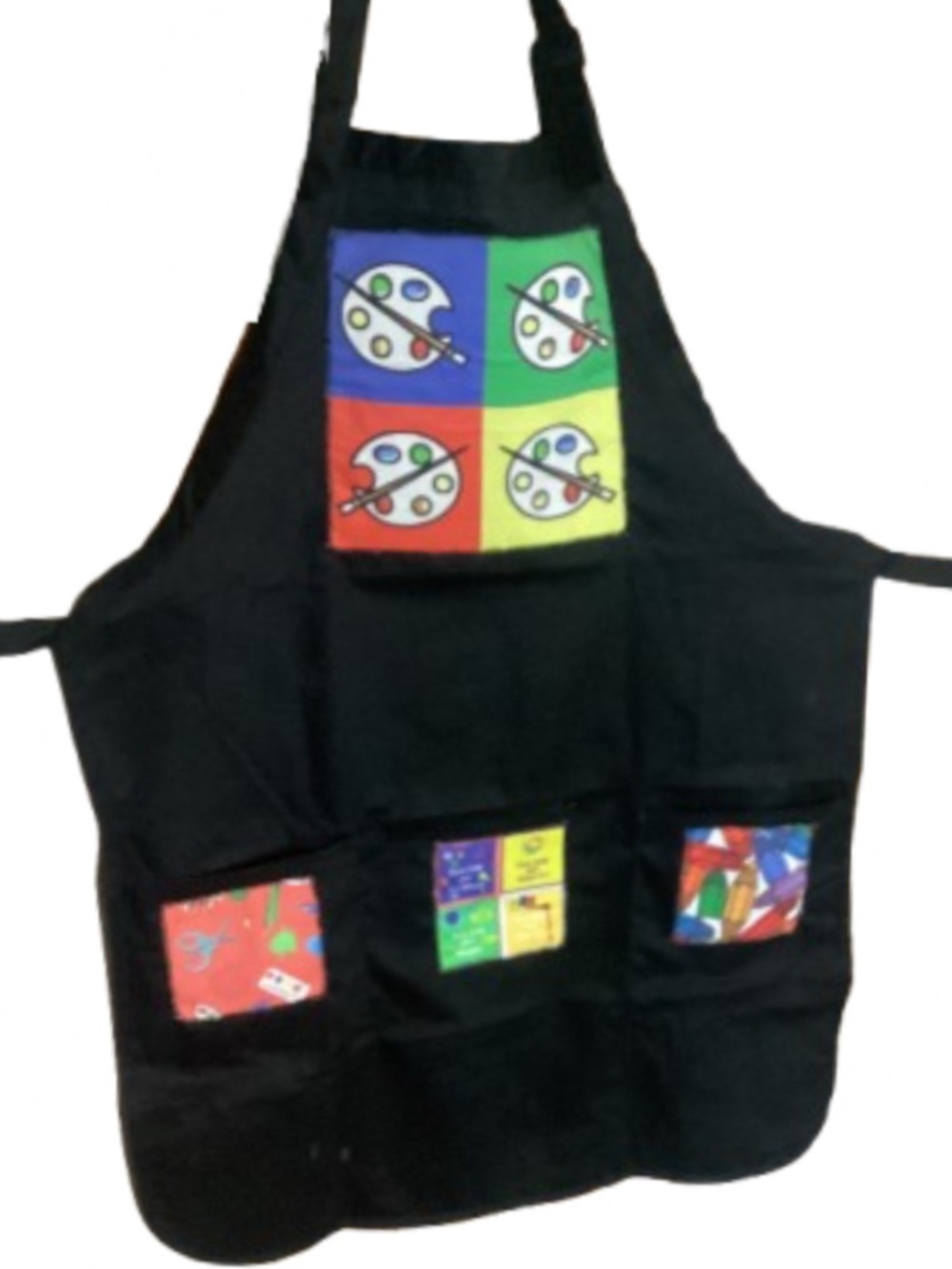 Black Chef’s Apron with Art appliques